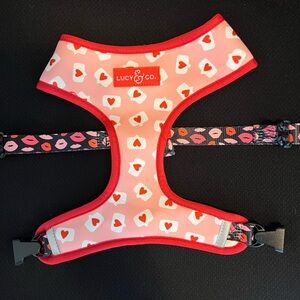 Lucy & Co Pink Heart Dog Harness